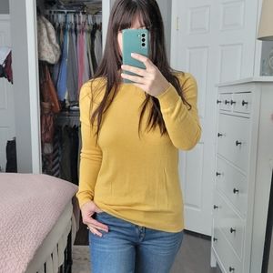 Mossimo Mustard Yellow Fine Knit Sweater